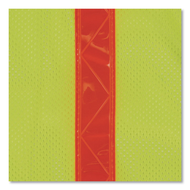 ergodyne® GloWear 8080BAX Non-Certified X-Back Hi-Vis Safety Vest, Polyester, One Size Fits Most, Lime/Orange (EGO26040) Each