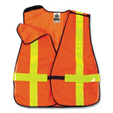 GloWear 8080BAX Non-Certified X-Back Hi-Vis Safety Vest, Polyester, One Size Fits Most, Orange/Yellow (EGO26030) Each