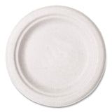 Nourish Molded Fiber Tableware, Compostable, Plate, Sugarcane, 6" dia, White, 1,000/Carton (VEGVWP016NFA) Case of 1000