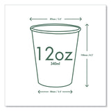 Vegware 89-Series Hot Cup, 12 oz, Green/White, 1,000/Carton (VEGLV12G) Case of 1000