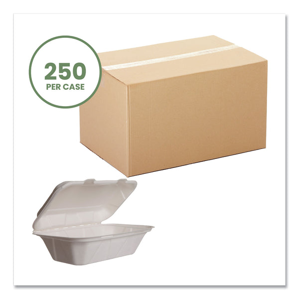 Vegware Nourish Molded Fiber Takeout Containers, 5 x 9 x 2, White, Sugarcane, 250/Carton (VEGWHHOAGIE) Case of 250