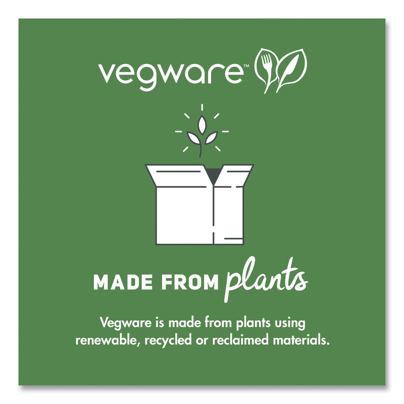 Nourish Molded Fiber Tableware, Compostable, Plate, Sugarcane, 9" dia, White, 500/Carton (VEGVWP013NFA) Case of 500