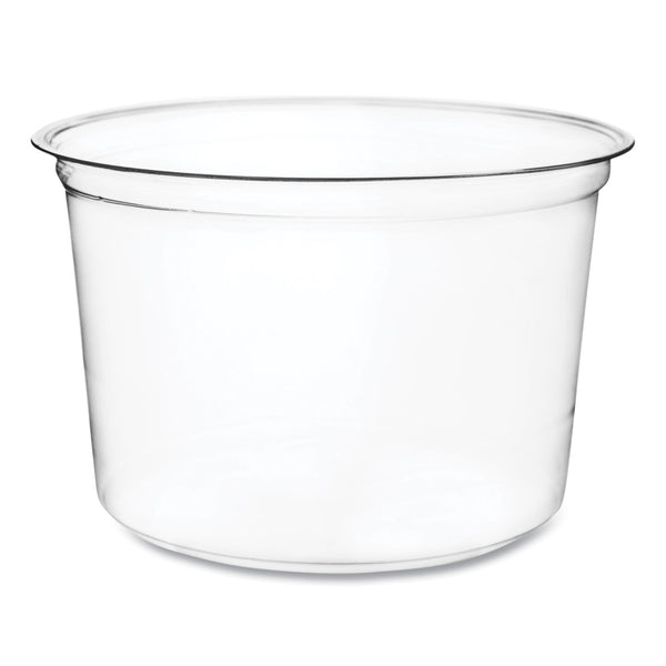 Vegware Round Deli Pots, 16 oz, 4.6 Diameter x 3"h, Clear, Plastic, 500/Carton (VEGCFDC16) Case of 500