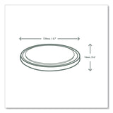 Vegware Round Deli Pot Lids, for 8 oz to 32 oz Deli Containers, Plastic, 500/Carton (VEGVDC120H) Case of 500
