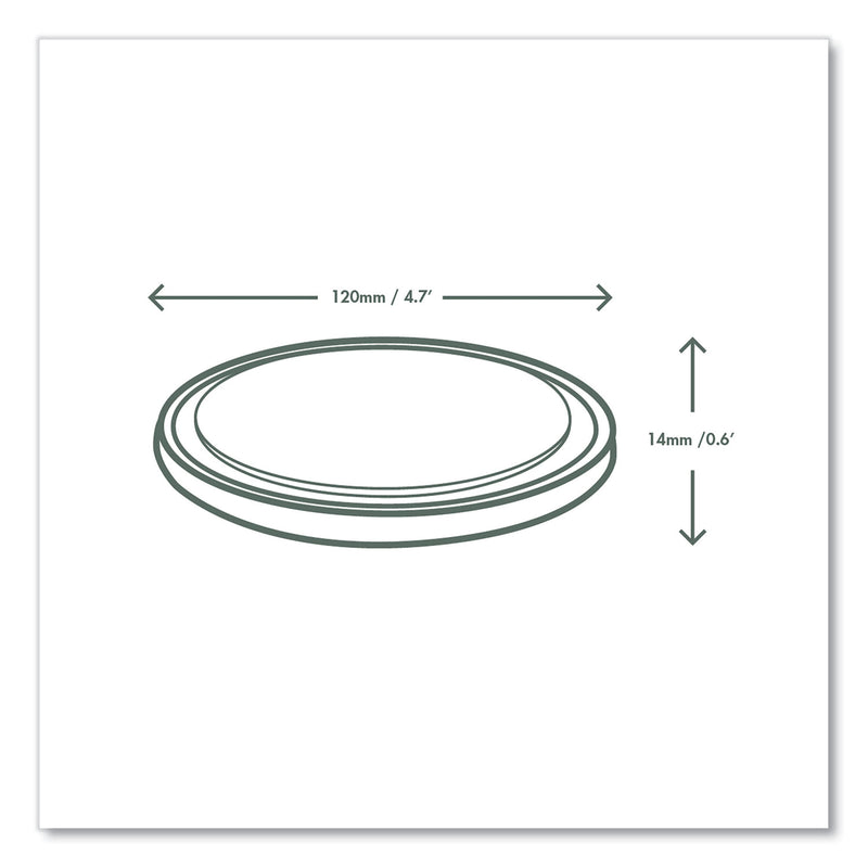 Vegware Round Deli Pot Lids, for 8 oz to 32 oz Deli Containers, Plastic, 500/Carton (VEGVDC120H) Case of 500