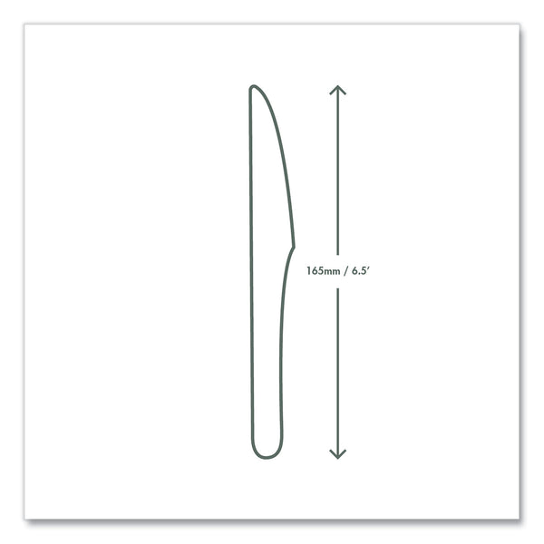 Vegware White CPLA Cutlery, Knife, 1,000/Carton (VEGVWKN65) Case of 1000