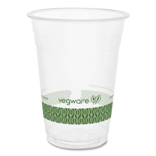Vegware 96-Series Cold Cup, 16 oz, Clear/Green, 1,000/Carton (VEGR500YG) Case of 1000