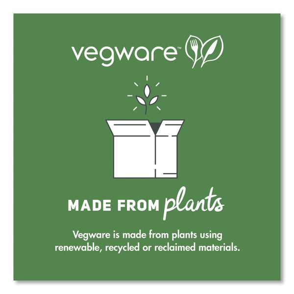 Vegware Molded Fiber Tableware, Plate, 9" Diameter, White, 500/Carton (VEGWHBRG09) Case of 500