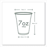 Vegware 76-Series Cold Cup, 7 oz, Clear/Green, 1,000/Carton (VEGR200G) Case of 1000