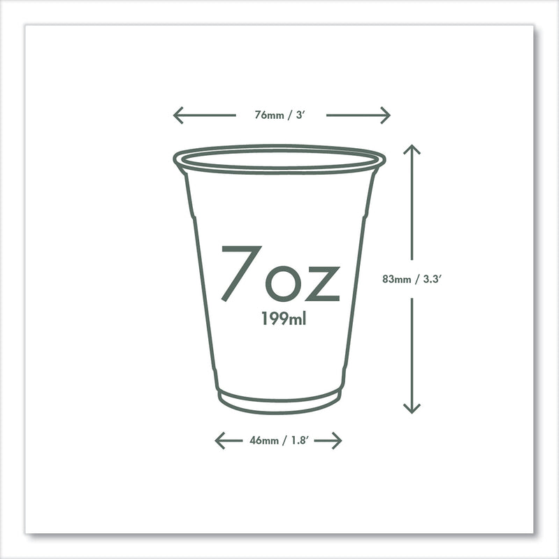 Vegware 76-Series Cold Cup, 7 oz, Clear/Green, 1,000/Carton (VEGR200G) Case of 1000