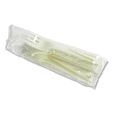 Vegware Cutlery Kits, Fork/Knife/Spoon/Napkin, White, 250/Carton (VEGVWKFSWN) Case of 250