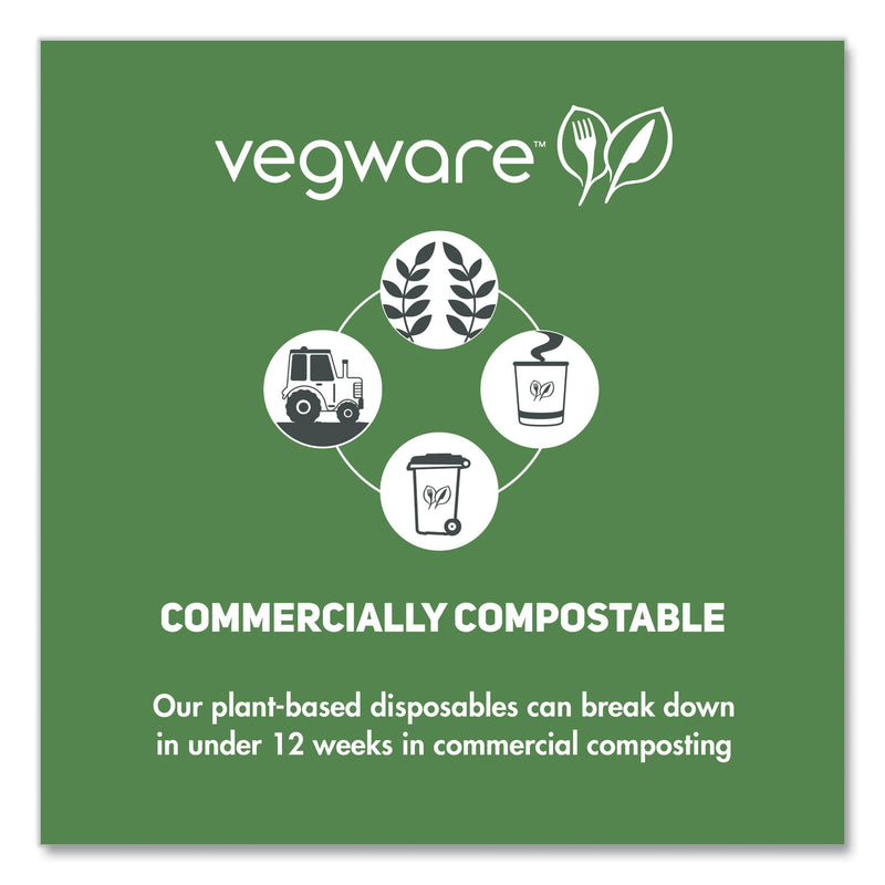 Vegware Round Deli Pots, 8 oz, 4.6" Diameter x 1.5"h, Clear, Plastic, 500/Carton (VEGCFDC08) Case of 500