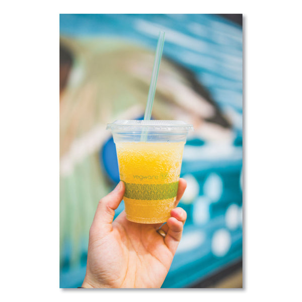 Vegware 96-Series Cold Cup, 12 oz, Clear/Green, 1,000/Carton (VEGR360YG) Case of 1000