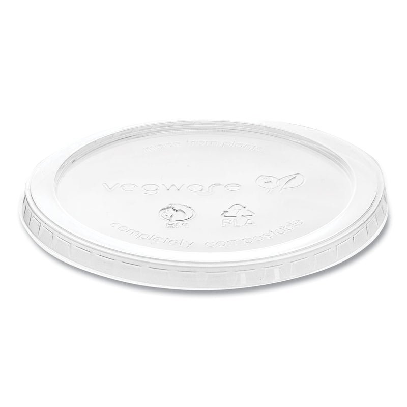 Vegware Round Deli Pot Lids, for 8 oz to 32 oz Deli Containers, Plastic, 500/Carton (VEGVDC120H) Case of 500