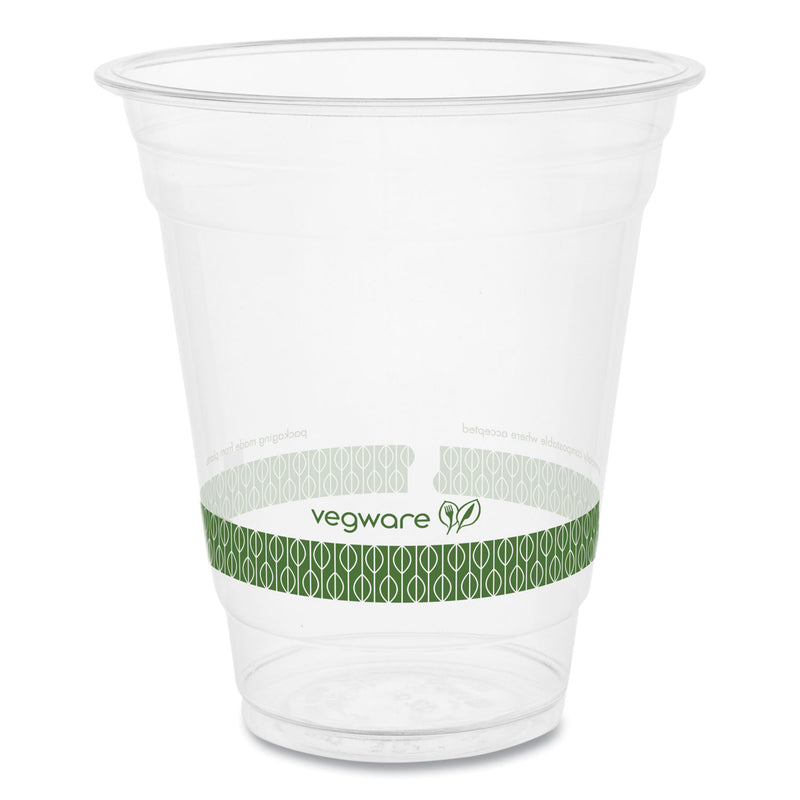 Vegware 96-Series Cold Cup, 12 oz, Clear/Green, 1,000/Carton (VEGR360YG) Case of 1000