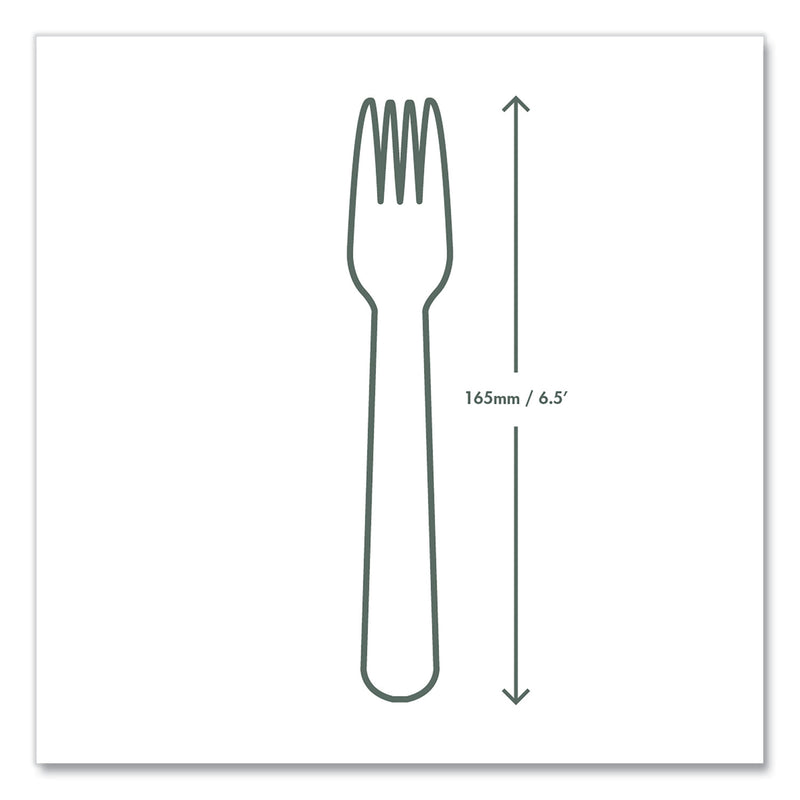 Vegware White CPLA Cutlery, Fork, 1,000/Carton (VEGVWFK65) Case of 1000