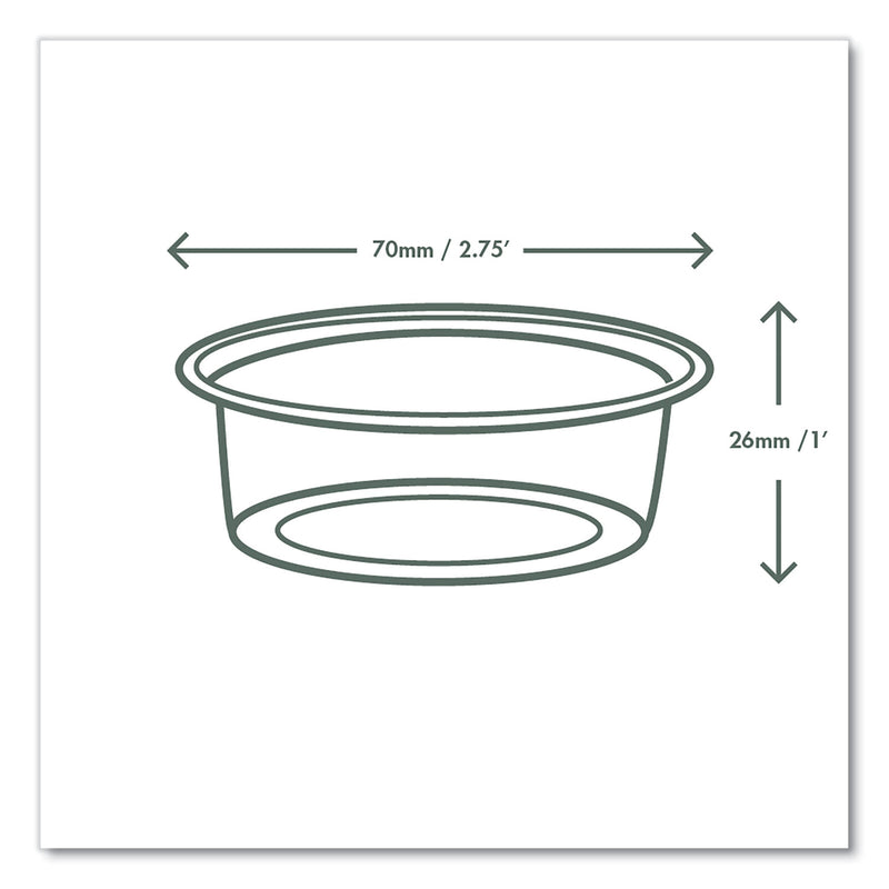 Vegware Portion Pots, 2 oz, Clear, 2,000/Carton (VEGCF7057) Case of 2000