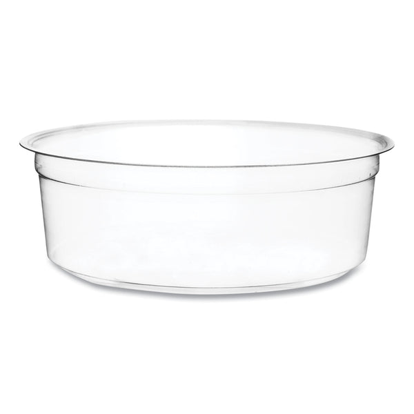 Vegware Round Deli Pots, 8 oz, 4.6" Diameter x 1.5"h, Clear, Plastic, 500/Carton (VEGCFDC08) Case of 500