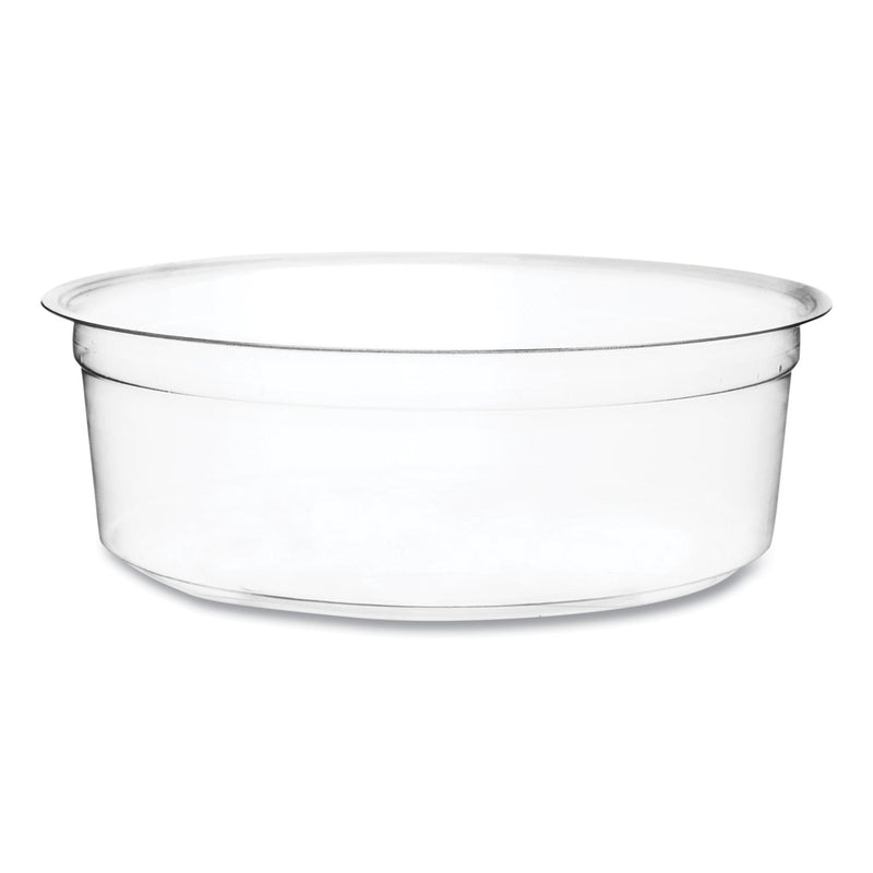 Vegware Round Deli Pots, 8 oz, 4.6" Diameter x 1.5"h, Clear, Plastic, 500/Carton (VEGCFDC08) Case of 500
