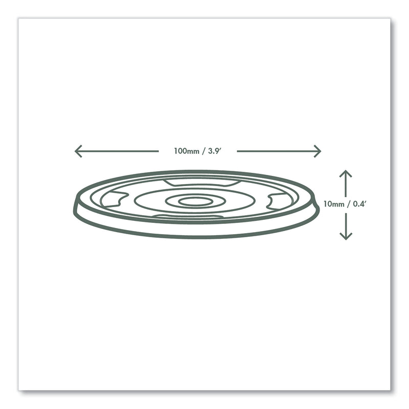 Vegware 96 Series Cold Cup Lids, Fits 96-Series Cups,1,000/Carton (VEGC96FCH) Case of 1000
