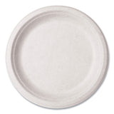 Nourish Molded Fiber Tableware, Compostable, Plate, Sugarcane, 9" dia, White, 500/Carton (VEGVWP013NFA) Case of 500