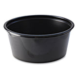 Fabri-Kal Portion Cups, 3.25 oz, Black, 125/Sleeve, 20 Sleeves/Carton (FABPC325B) Case of 20