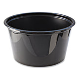 Fabri-Kal Portion Cups, 4 oz, Black, 125/Sleeve, 20 Sleeves/Carton (FABPC400B) Case of 20