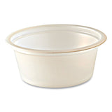 Fabri-Kal Portion Cups, Squat, 1 oz, Translucent, 125/Sleeve, 20 Sleeve/Carton (FABPC100S) Case of 10