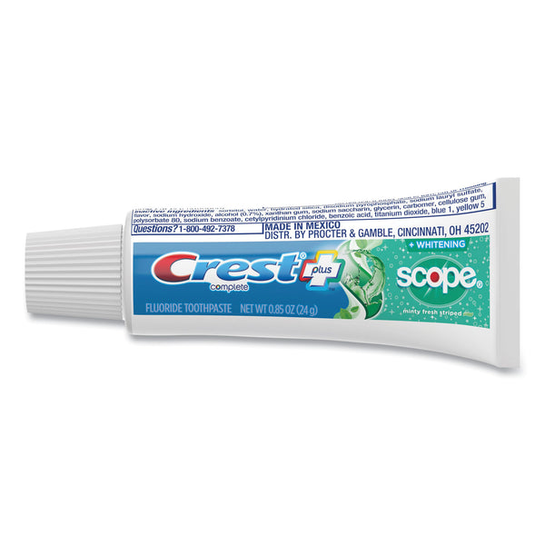 Crest® Complete Whitening Toothpaste + Scope, Mint, 0.85 oz Tube, 72/Carton (PGC04365) Case of 72