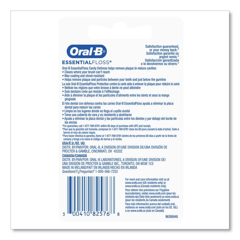 Oral-B® Essential Floss, 55 yd, Unscented, White, 24/Carton (PGC82576) Case of 24