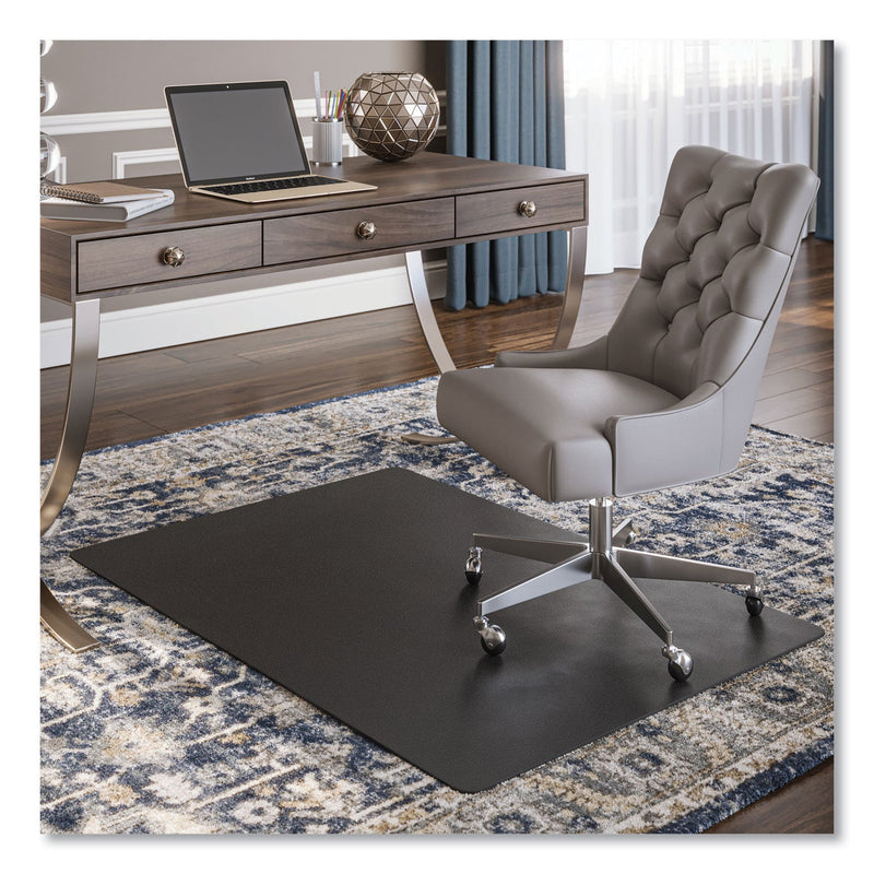 deflecto EconoMat Carpet Chair Mat, Rectangular, 36 x 48, Black