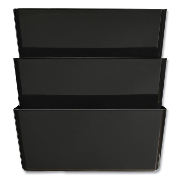 deflecto EZ Link Stackable DocuPocket, 3 Sections, Legal Size, 16.25 x 4 x 19, Black (DEF74104) Each