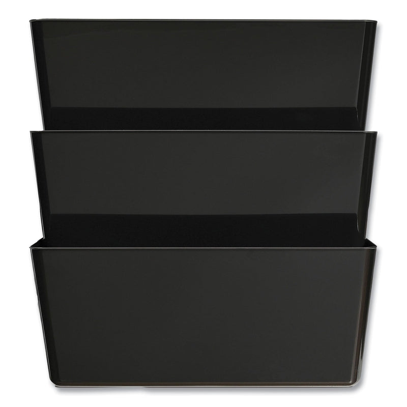 deflecto EZ Link Stackable DocuPocket, 3 Sections, Legal Size, 16.25 x 4 x 19, Black (DEF74104) Each