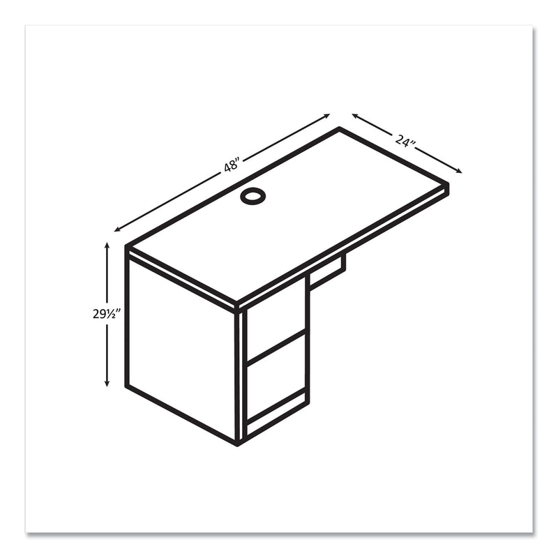 HON 10500 Series Left Pedestal Return, 48 x 24 x 29.5, Pinnacle (HON105906LPINC) Each