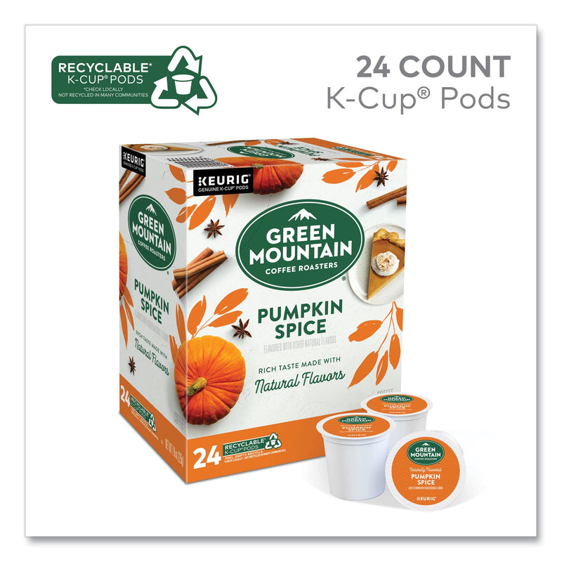 Green Mountain Coffee® Fair Trade Certified Pumpkin Spice Flavored Coffee K-Cups, 96/Carton (GMT6758CT) Case of 96