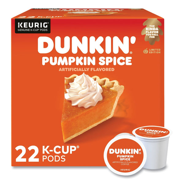 Dunkin Donuts® K-Cup Pods, Pumpkin Spice, 22/Box (GMT7596) Box of 24