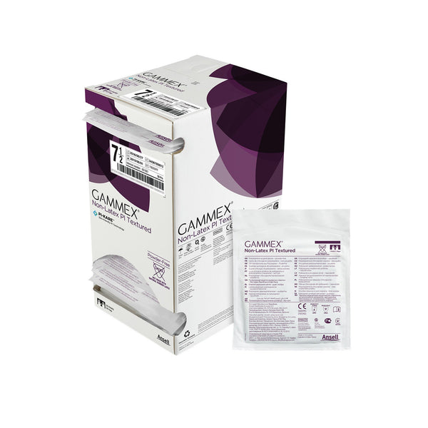 GAMMEX® Non-Latex PI Textured Surgical Glove Size 7.5 Sterile Polyisoprene Standard Cuff Length Fully Textured White Chemo Tested (890679_PR) 1/PR