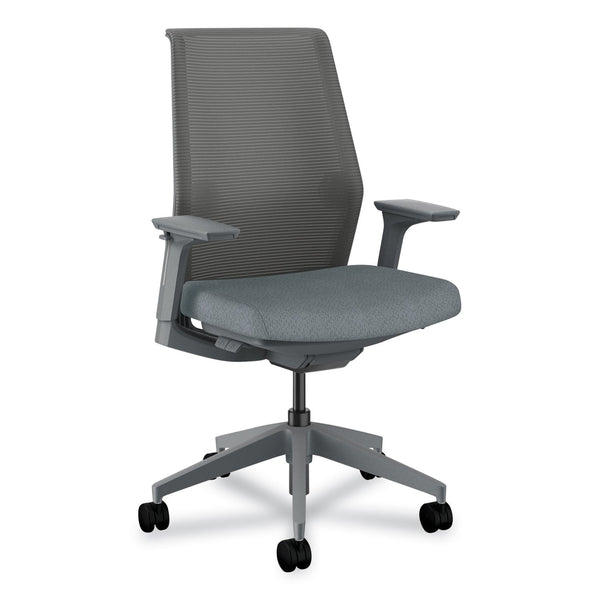 HON® Cipher Mesh Back Task Chair, Supports 300 lb, 15" to 20" Seat Height, Basalt Seat, Charcoal Back/Base (HONCRTHSCA25LSS) Each