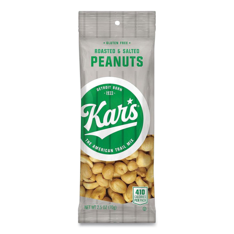 Kar's Peanuts, Salted, 2.5 oz Packet, 12/Box (KARSN08237) Box of 12