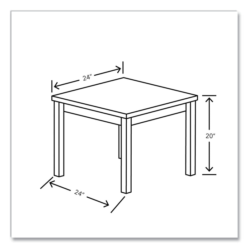 HON 80000 Series Laminate Occasional Corner Table, 24d x 24w x 20h, Kingswood Walnut (HON80192LKI1) Each