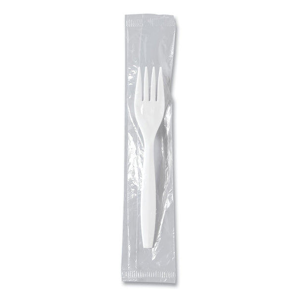 Solo Regal Mediumweight Cutlery, Individually Wrapped, Fork, Plastic, White, 1,000/Carton (SCCMOW10007) Case of 1000