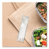 Solo Regal Mediumweight Cutlery Kit, Individually Wrapped, Fork/Knife/Napkin/Spoon, Plastic, White, 250/Carton (SCCMOW9Y0007) Case of 250