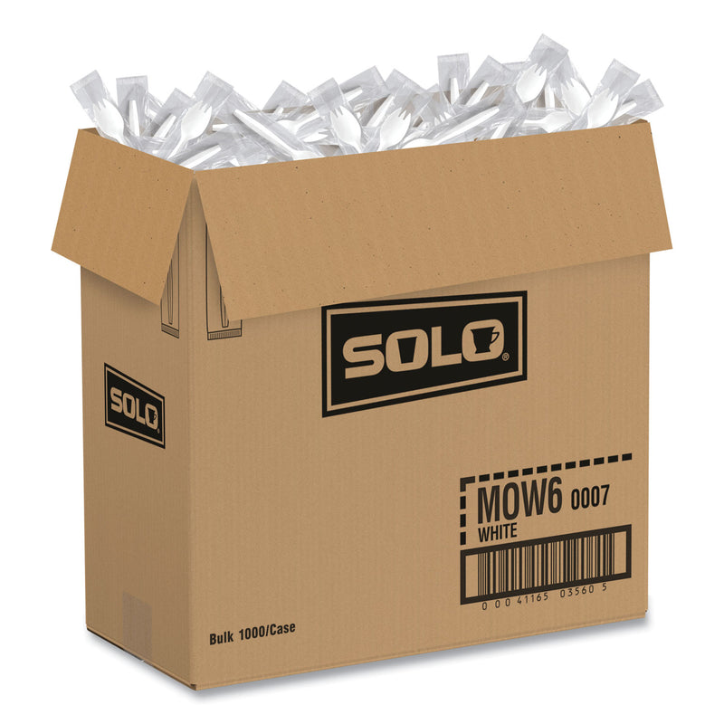 Solo Regal Mediumweight Cutlery, Individually Wrapped, Spork, Plastic, White, 1,000/Carton (SCCMOW60007) Case of 1000