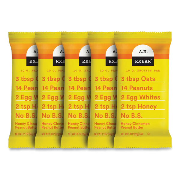 Kellogg's Adult Bars, Honey Cinnamon Peanut Butter, 1.9 oz Bar, 5 Bars/Packs, 2 Packs/Carton (GRR60000748) Case of 2