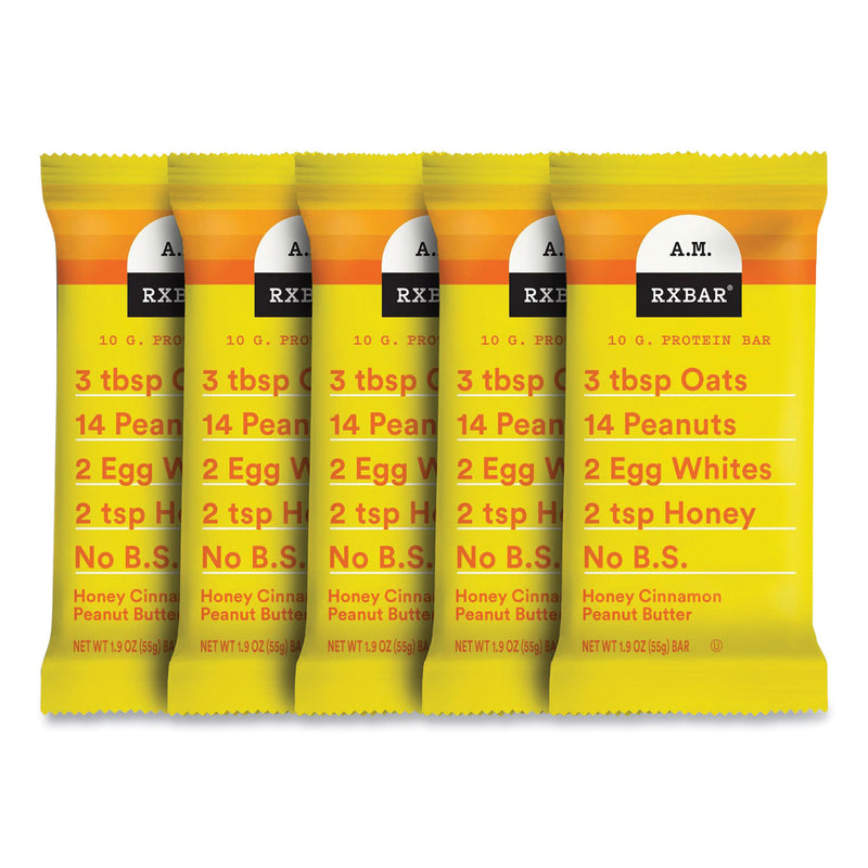 Kellogg's Adult Bars, Honey Cinnamon Peanut Butter, 1.9 oz Bar, 5 Bars/Packs, 2 Packs/Carton (GRR60000748) Case of 2