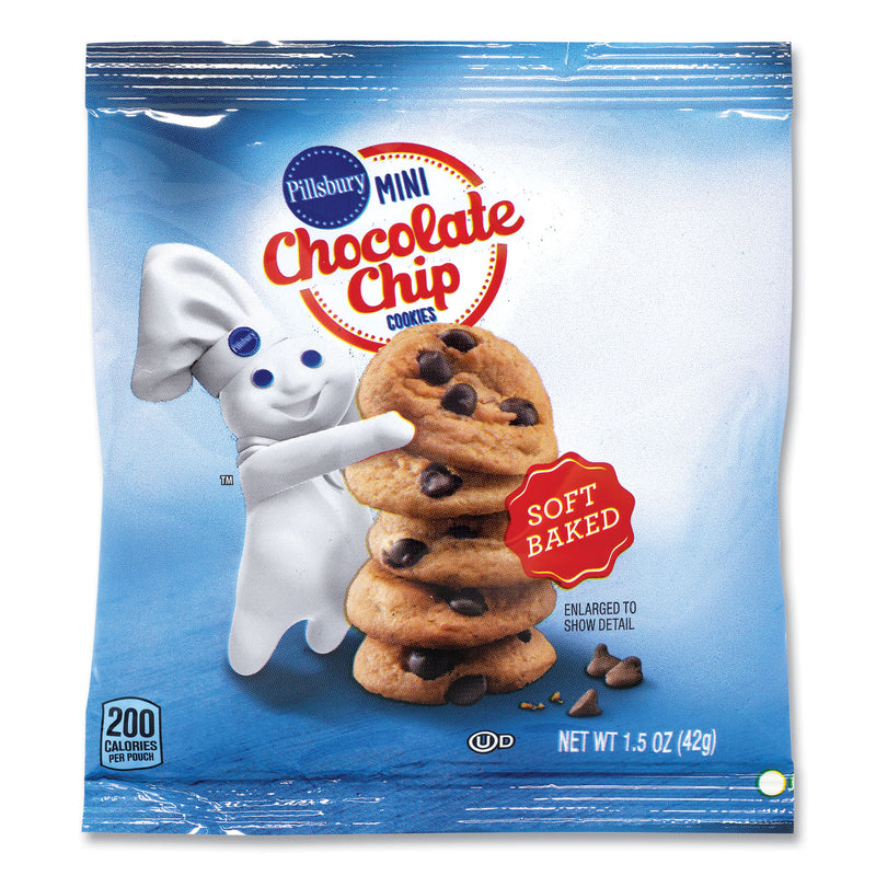 Pillsbury Soft Baked Mini Chocolate Chip Cookies, 1.5 oz Pouch, 28/Pack (GRR22002056) Each