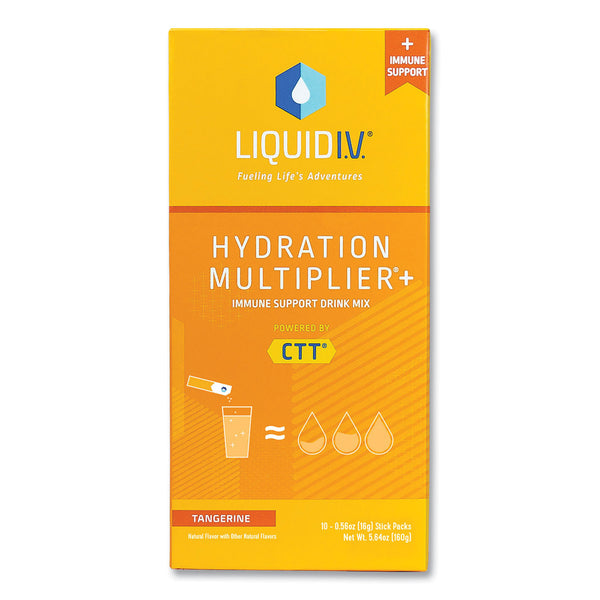 LIQUID I.V. Immune Support, Tangerine, 0.56 oz Packet, 10/Pack (GRR22002080) Each