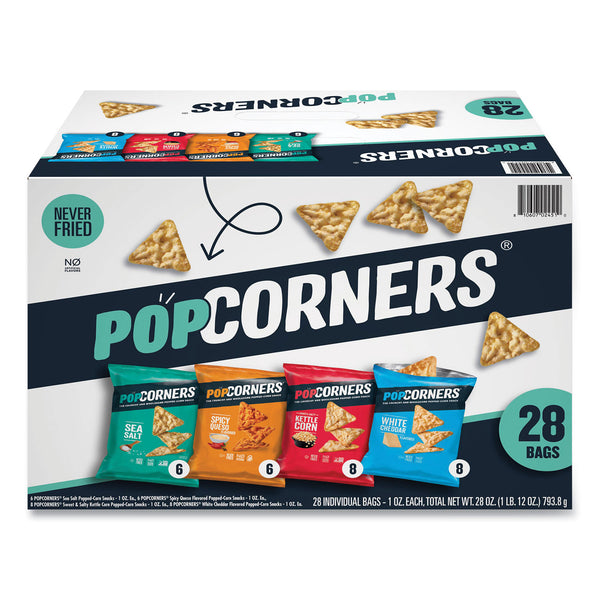 PopCorners Popped Corn Chips Snacks Variety Pack, Assorted Flavors, 1 oz Bag, 28/Pack (GRR22002179) Each