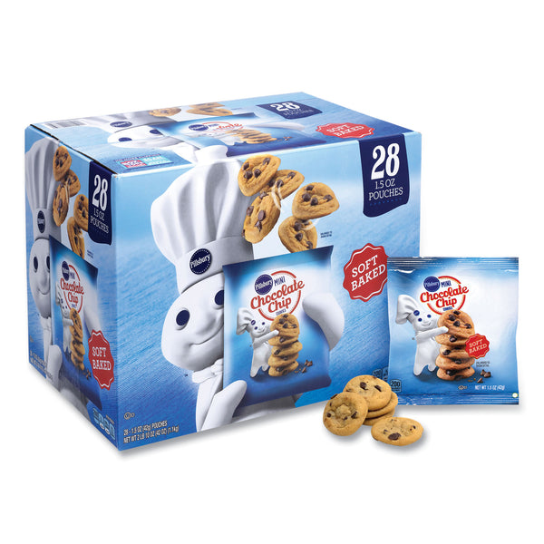 Pillsbury Soft Baked Mini Chocolate Chip Cookies, 1.5 oz Pouch, 28/Pack (GRR22002056) Each