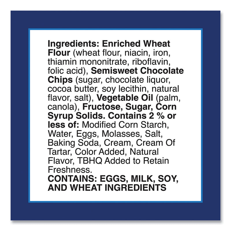 Pillsbury Soft Baked Mini Chocolate Chip Cookies, 1.5 oz Pouch, 28/Pack (GRR22002056) Each